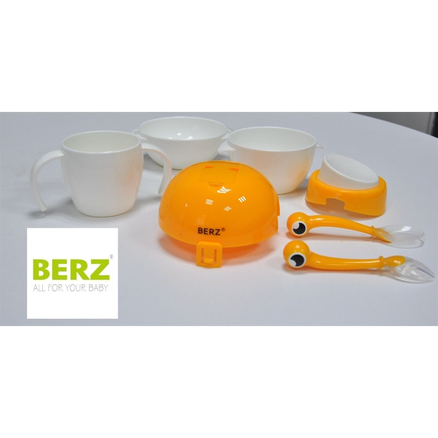 Berz παιδικό σερβίτσιο Καβούρι 5 in1 πορτοκαλί 8602