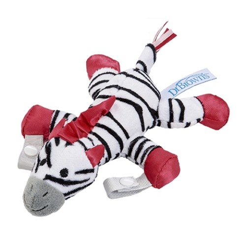 Dr Browns Πιπίλες όλο σιλικόνη με ζωάκι αγκαλιάς lovely Zoey the Zebra AC-156