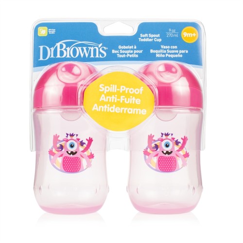 DR BROWN'S Σετ Κύπελα 270ml Μαλακό Στόμιο 2τμχ