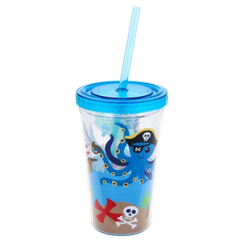 Stephen Joseph Ποτήρι με Καλαμάκι Tumbler, Pirate 355ml