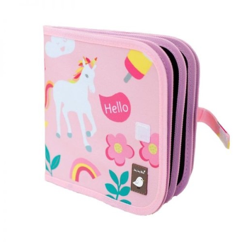 Jaq Jaq Bird Βιβλίο ζωγραφικής με κιμωλίες Unicorns (JJB-CBK-GG)