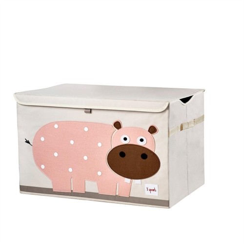 3 sprouts καλάθι για παιχνίδια με καπάκι Hippo TOY CHEST