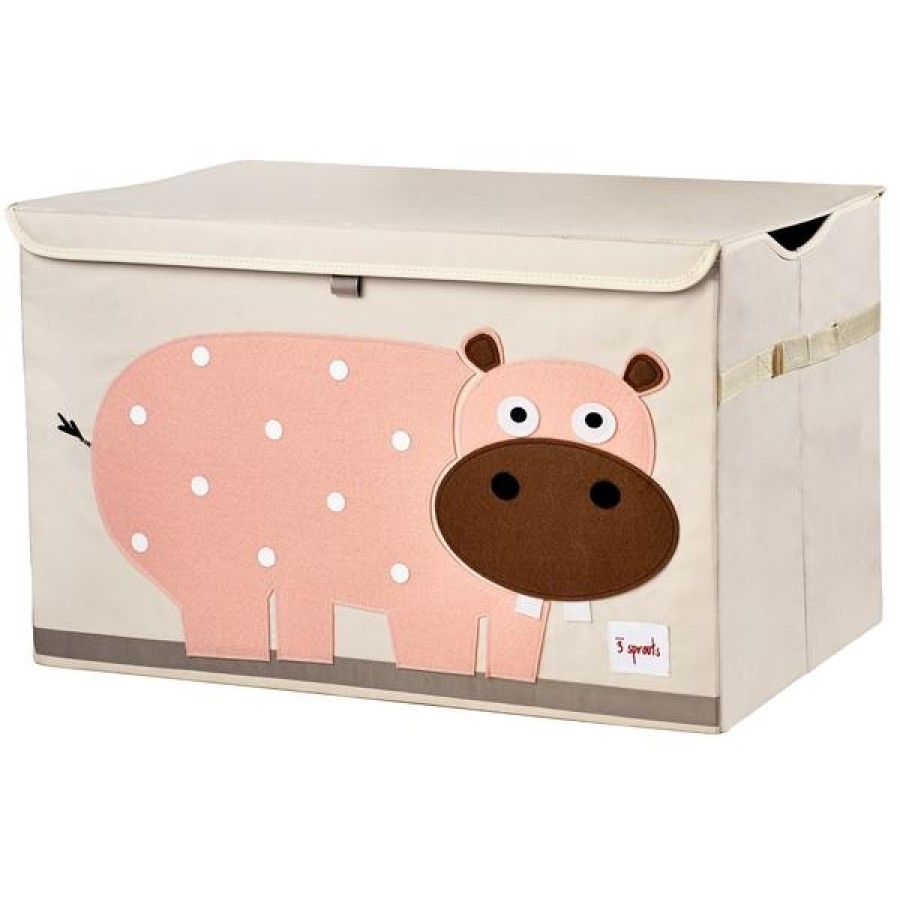 3 sprouts καλάθι για παιχνίδια με καπάκι Hippo TOY CHEST
