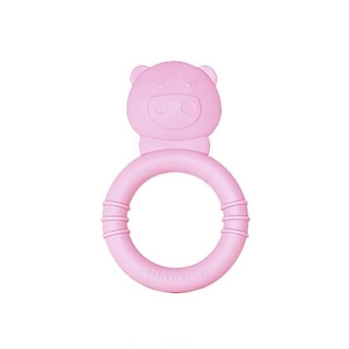 Μασητικά Teether σιλικόνης FDA Ροζ γουρουνάκι της Marcus & Μarcus -MBB05