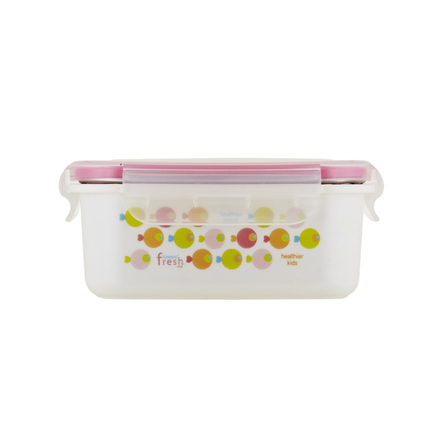 InnoBaby Lunchbox, Διπλό Μονωτικό Ανοξείδωτο Δοχείο Αποθήκευσης Φαγητού, FISH PINK 450ml KS-BT-FISH02
