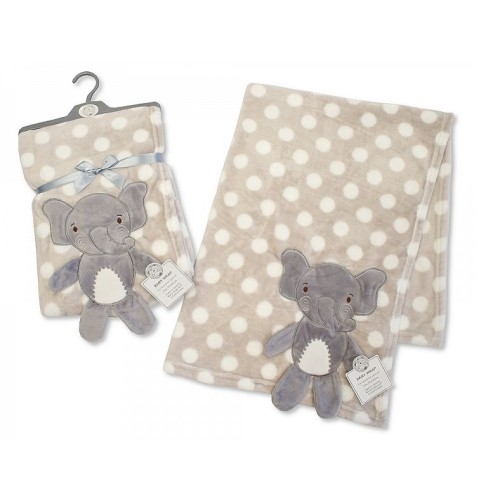 Κουβέρτα οικολογική Fleece της Snuggle Baby - Elephant BW112-962