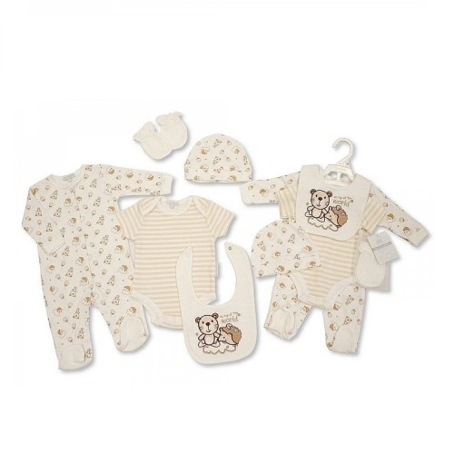 Αγγλικό Σετ Δώρου  100% cotton, 5 τεμαχίων -  της Nursery time GP0762 beige