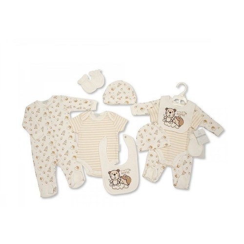 Αγγλικό Σετ Δώρου  100% cotton, 5 τεμαχίων -  της Nursery time GP0762 beige