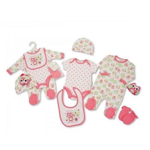 Αγγλικό Σετ Δώρου  100% cotton, 6 τεμαχίων -  της Nursery time GP0763 rosa