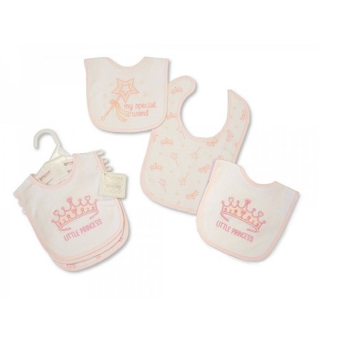 Αγγλικό Σετ Σαλιάρες  100% cotton, 3 τεμαχίων -  της Nursery time BW733 Little Princess