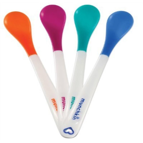 Munchkin White Hot Safety Spoons, Κουταλάκια φαγητού με ένδειξη θερμότητας 4m+, 4 τεμάχια (11522)