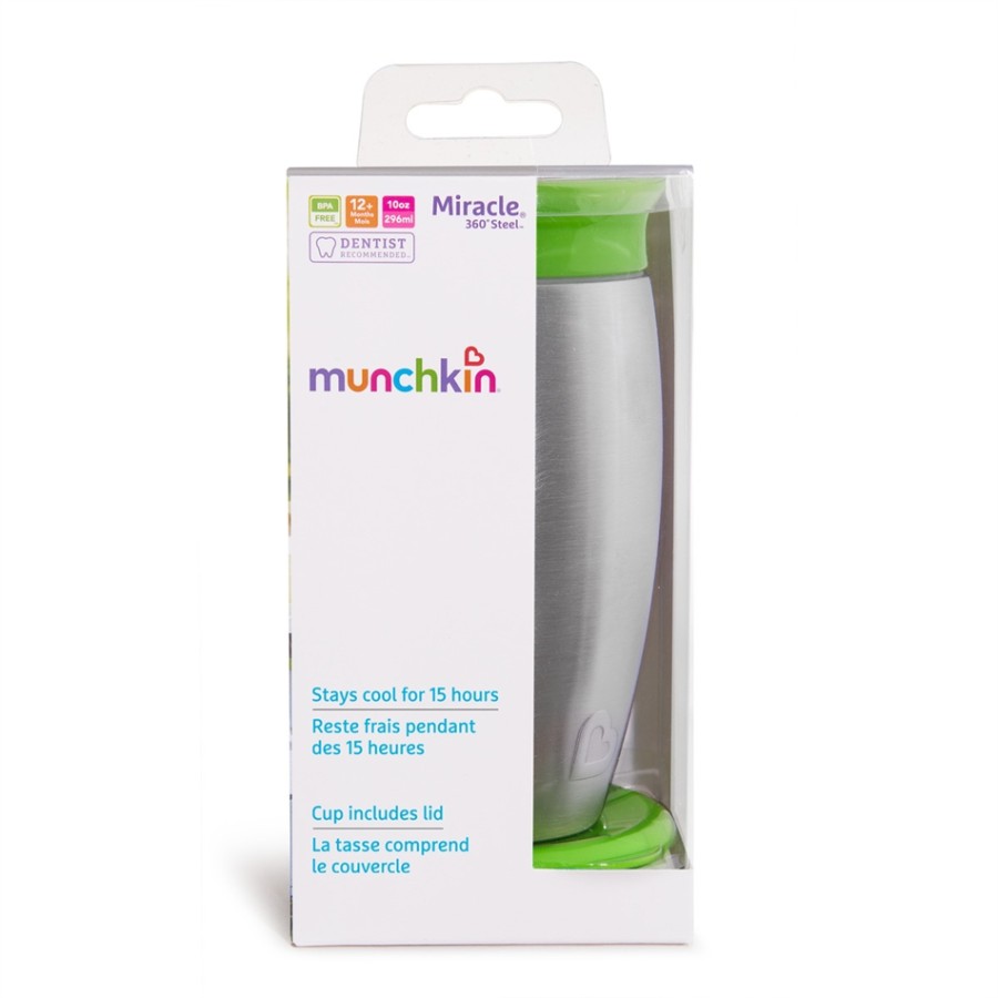 Munchkin Παιδικό ΑΝΟΞΕΙΔΩΤΟ Κύπελλο- Θερμός Miracle 360 Trainer Cup Green 12m+, 296ml