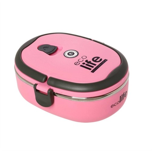 Ecolife μεταλλικό-Οικολογικό Inox δοχείο φαγητού 800ml  PINK ( 33-fc-9083)