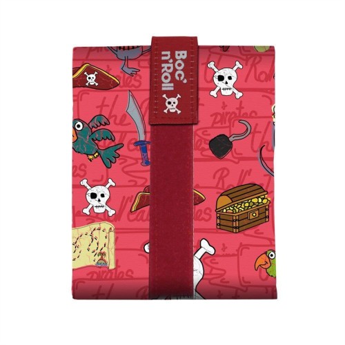 Ecolife Θήκη μεγάλη για Σάντουιτς BOC ‘N’ ROLL SANDWICH WRAP Pirates - Κόκκινο (kids size)