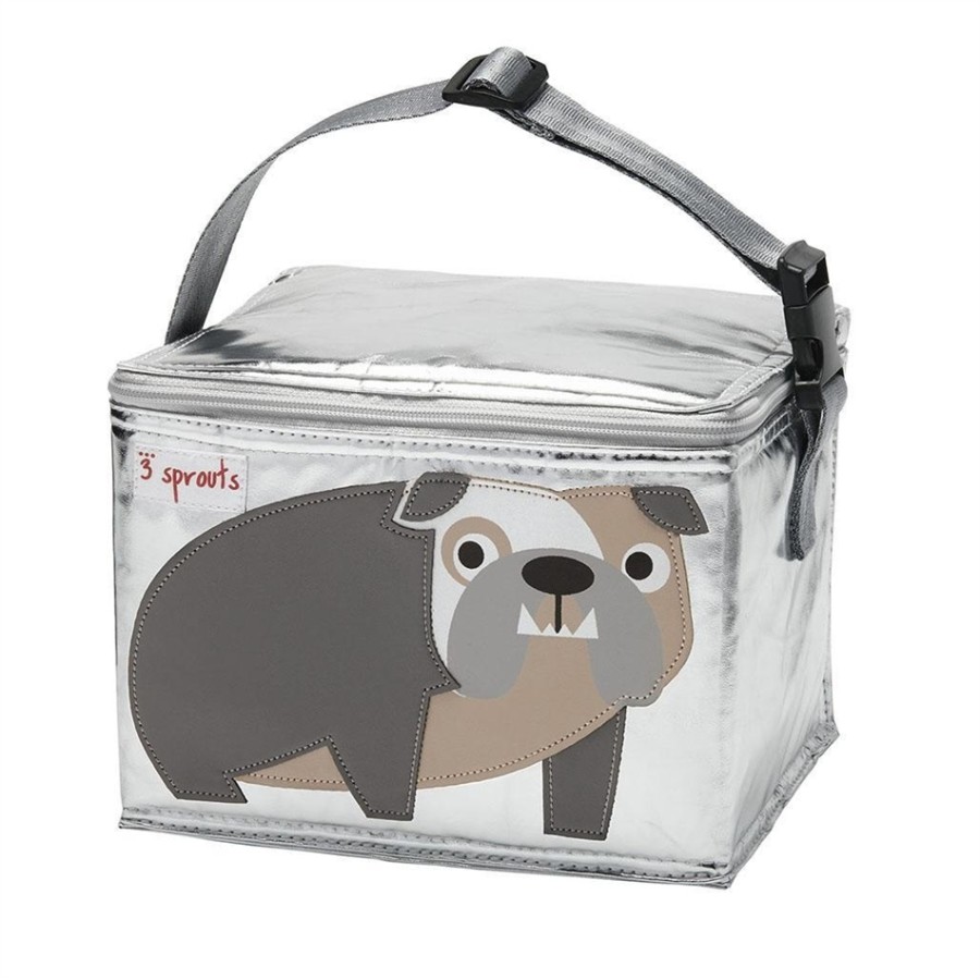 3 Sprouts lunch box, τσαντάκι φαγητού bulldog PVC FREE