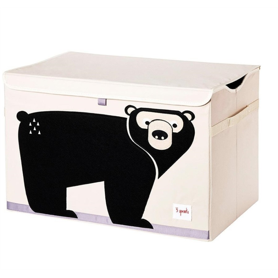 3 sprouts καλάθι για παιχνίδια με καπάκι Bear TOY CHEST