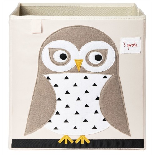 3 sprouts τετράγωνο καλάθι για τα παιχνίδια Storage Box Owl-IBXOWL