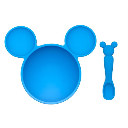 Bumkins, Mickey First Feeding Set, Σετ Φαγητού απο Σιλικόνη Με Βεντούζα, BLUE 4+m,