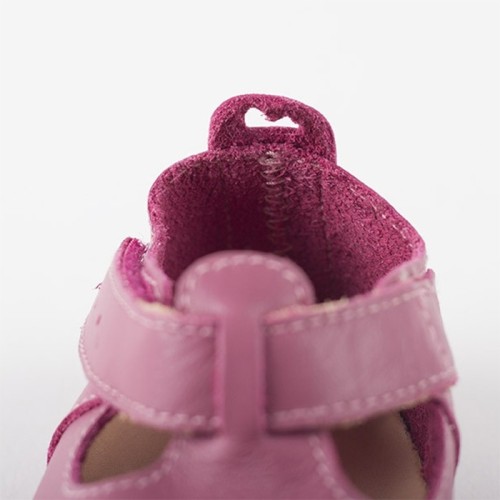 Bobux Δερμάτινο βρεφικό παπούτσι Softsoles T- Bar Bright Pink