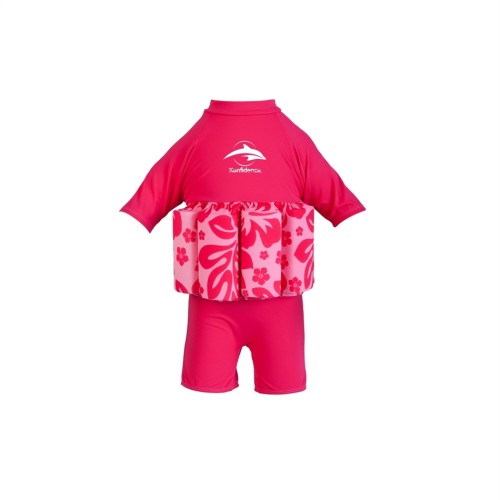 Μαγιώ σωσίβιο Float Suit Pink Hibiscus -Konfidence (KFD-FS05-02)