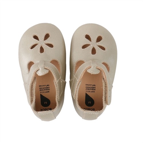 Bobux Δερμάτινο βρεφικό παπούτσι  Softsoles-Girls Sandal Gold-4373