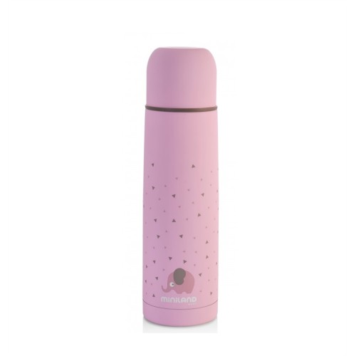 Miniland Ανοξείδωτος θερμός ΥγρώνSILKY THERMOS PINK  (500ml)89219