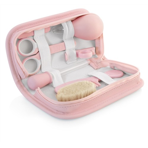 Miniland ΣΕΤ ΠΕΡΙΠΟΙΗΣΗΣ ΤΑΞΙΔΙΟΥ BABY KIT PINK(Βούρτσα-χτένα& σετ περιποίησης νυχιών )-89125