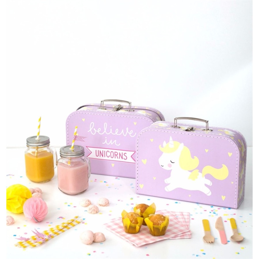 A little lovely company Βαλίτσα Unicorn LILAC SCUNPI01