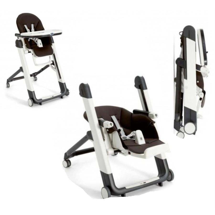 Καρέκλα φαγητού Peg Perego   FOLLOW  ME Siesta LICORICE (4092BL13) με ΔΩΡΟ μαξιλαράκι Peg Perego Kit Cushion