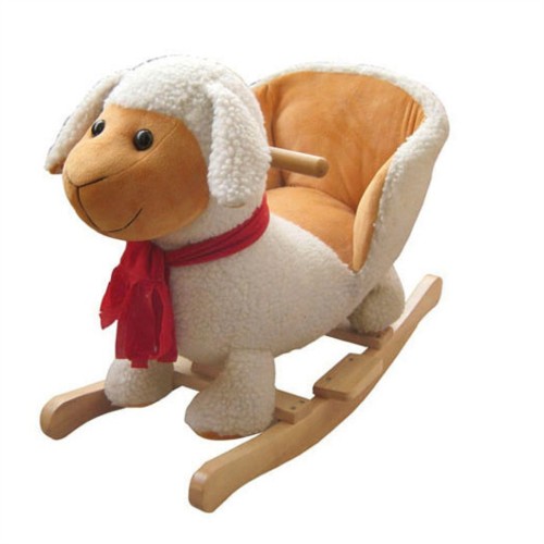 Cangaroo Sheep Λούτρινο Κουνιστό Προβατάκι Με Ήχους και Ξύλινη Βάση - WJ 635