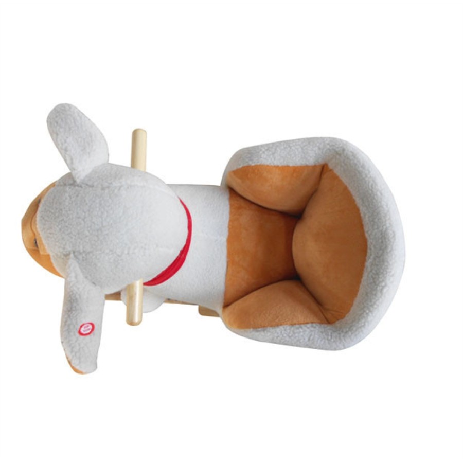 Cangaroo Sheep Λούτρινο Κουνιστό Προβατάκι Με Ήχους και Ξύλινη Βάση - WJ 635