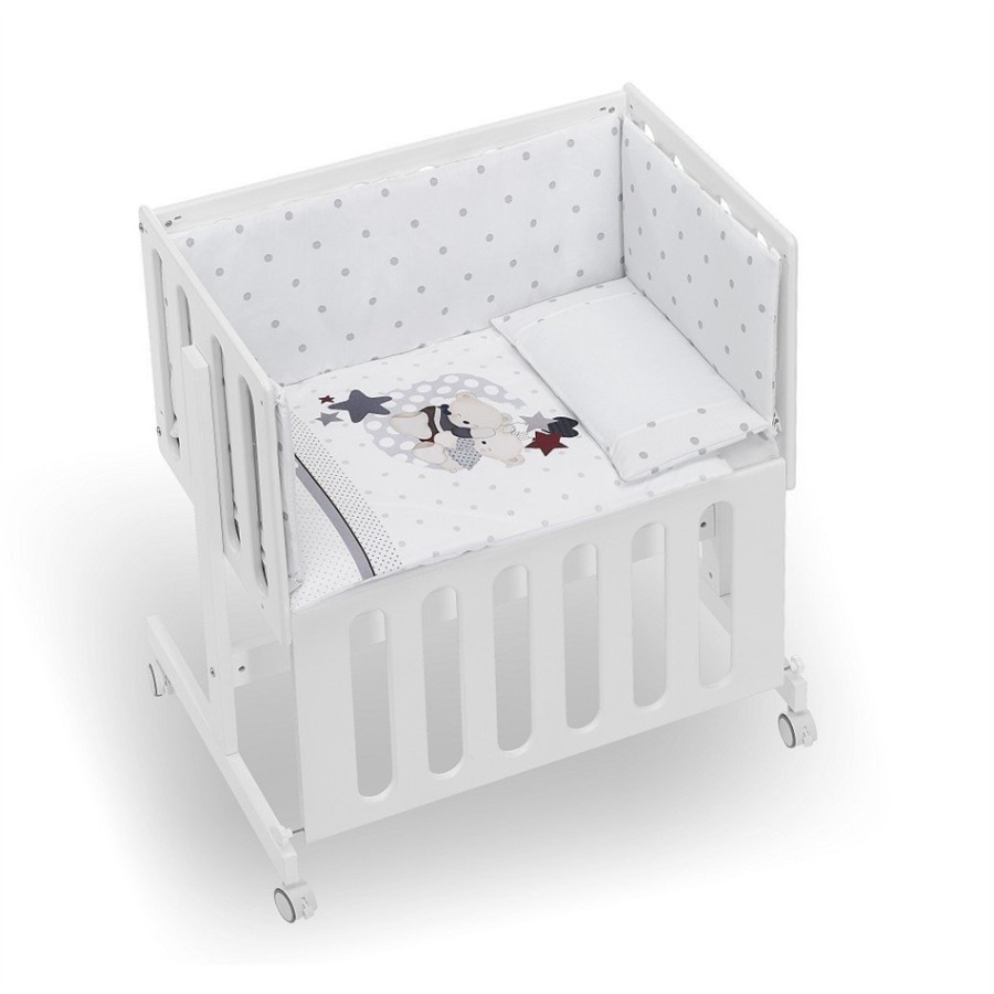 Interbaby ΛΊΚΝΟ μαζί με στρώμα ανατομικό και ντύσιμο λίκνου COLECHO 