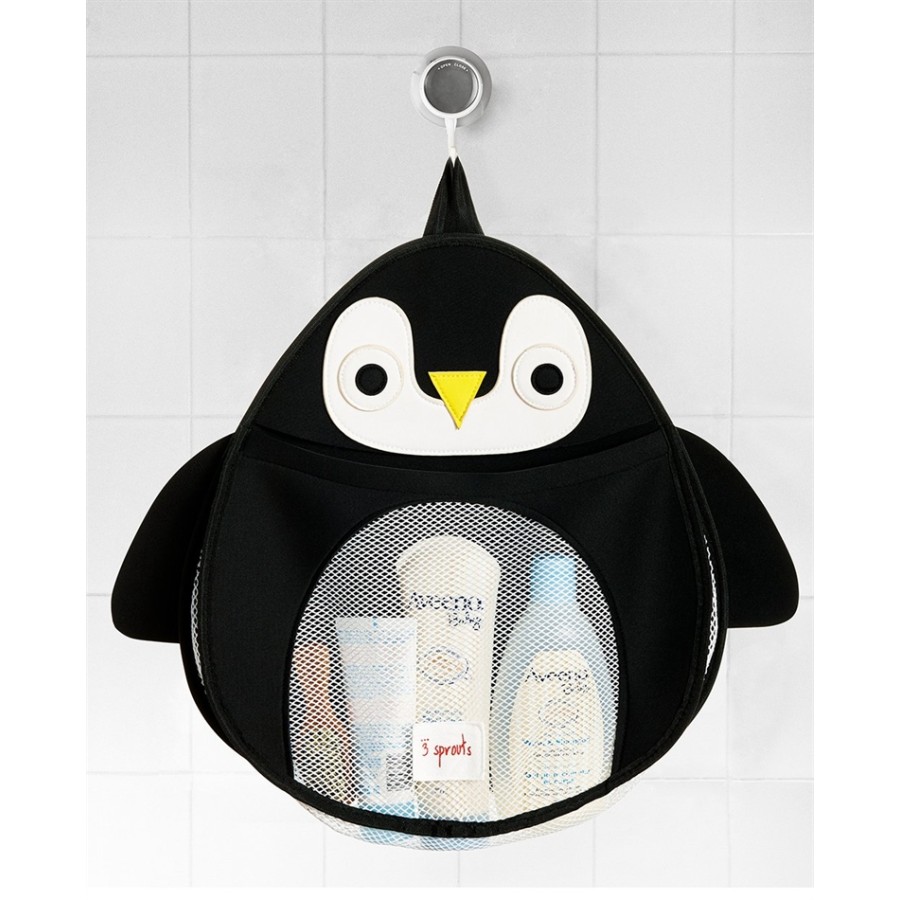 3 sprouts θήκη για τα σαμπουάν & τα παιχνίδια Bath Storage Penguin