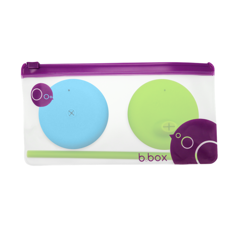 BBox Silicon Lids- σετ 2τμχ σιλικονούχων καπακιώ(1στόμιο για καλαμάκι & 1 στόμιο πιπίλας)-OCEAN BREEZE