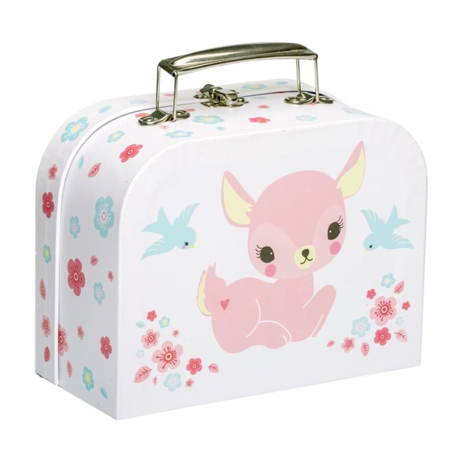 Little Lovely Company Little suitcase & τσαντάκι φαγητού Deer (SCDEWH09)