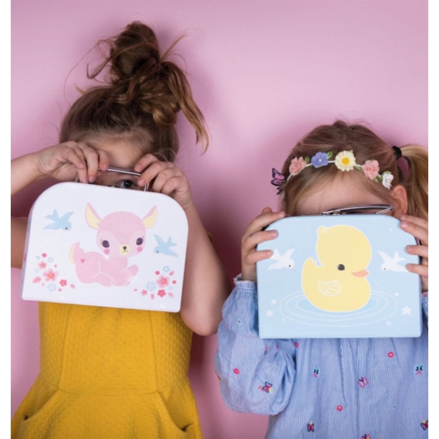 Little Lovely Company Little suitcase & τσαντάκι φαγητού Deer (SCDEWH09)