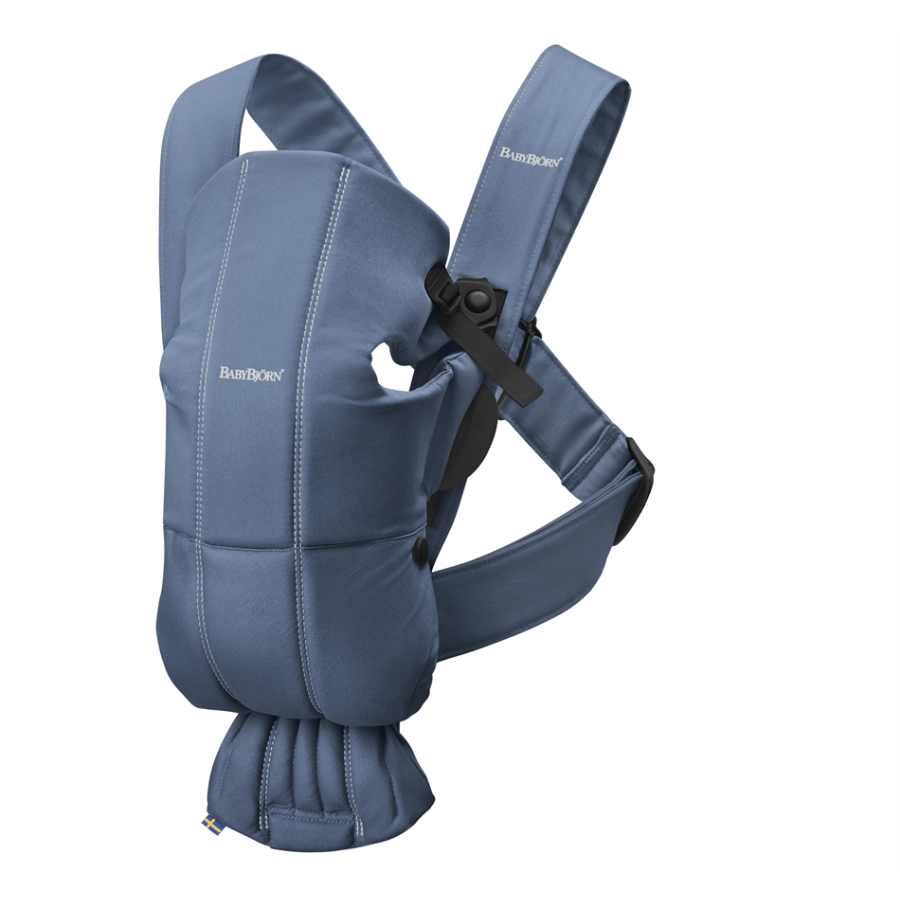 Babybjorn Mini μάρσιπος Vintage Indigo cotton -021074