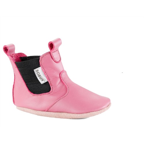 Bobux Δερμάτινο βρεφικό παπούτσι  Softsoles Chelsea Bright Pink-4167