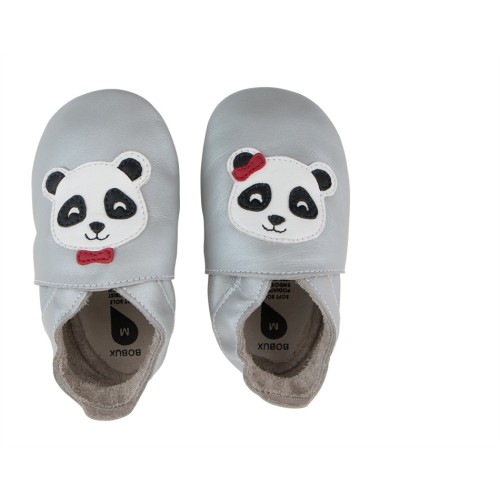 Bobux Δερμάτινο βρεφικό παπούτσι  Softsoles Silver Panda 1000-014-09