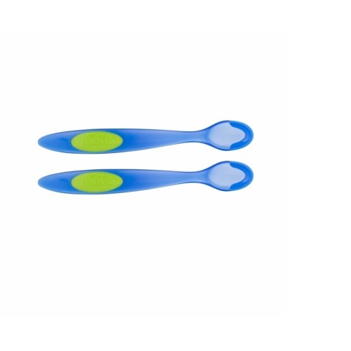 Dr. Browns βρεφικά κουταλάκια σιλικόνης -Infant Feeding Spoons 4m+ blue, 2 τεμ. TF201