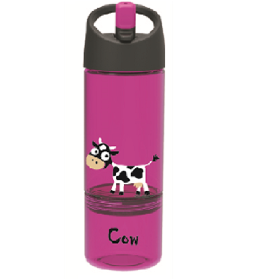 Carl Oscar Drink & Eat 2 in 1 bottle(παγούρι και φαγητοδοχείο 2 σε 1 )-Cow Purple