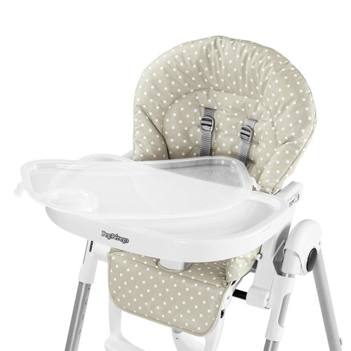 Peg Perego καρέκλα φαγητού Prima Pappa Follow Me BabyDot Beige  με ΔΩΡΟ μπάρα παιχνιδιών (4132POI46)