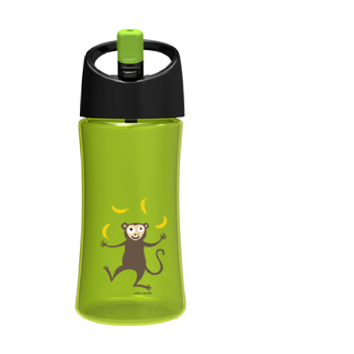 Carl Oscar Water Bottle – Kids Lime Monkey-102101(350ml)