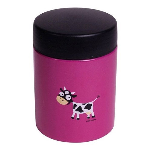 Carl Oscar Θερμός φαγητού Vacuum Jar Pink COW θερμός φαγητοδοχείο-101302(350ML)