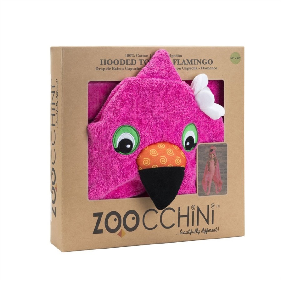 Zoocchini παιδική μπουρνουζοπετσέτα KIDS TOWEL FRANNY THE FLAMINGO - ΖΟΟ2005