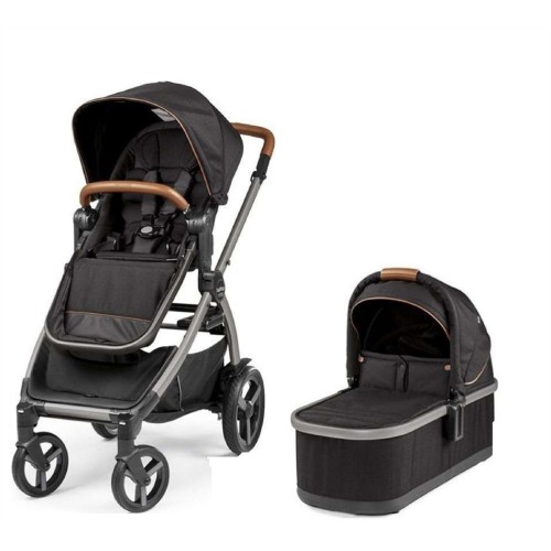 Peg Perego Ypsi Combo Παιδικό Καρότσι + Πορτ Μπεμπέ, Ebony