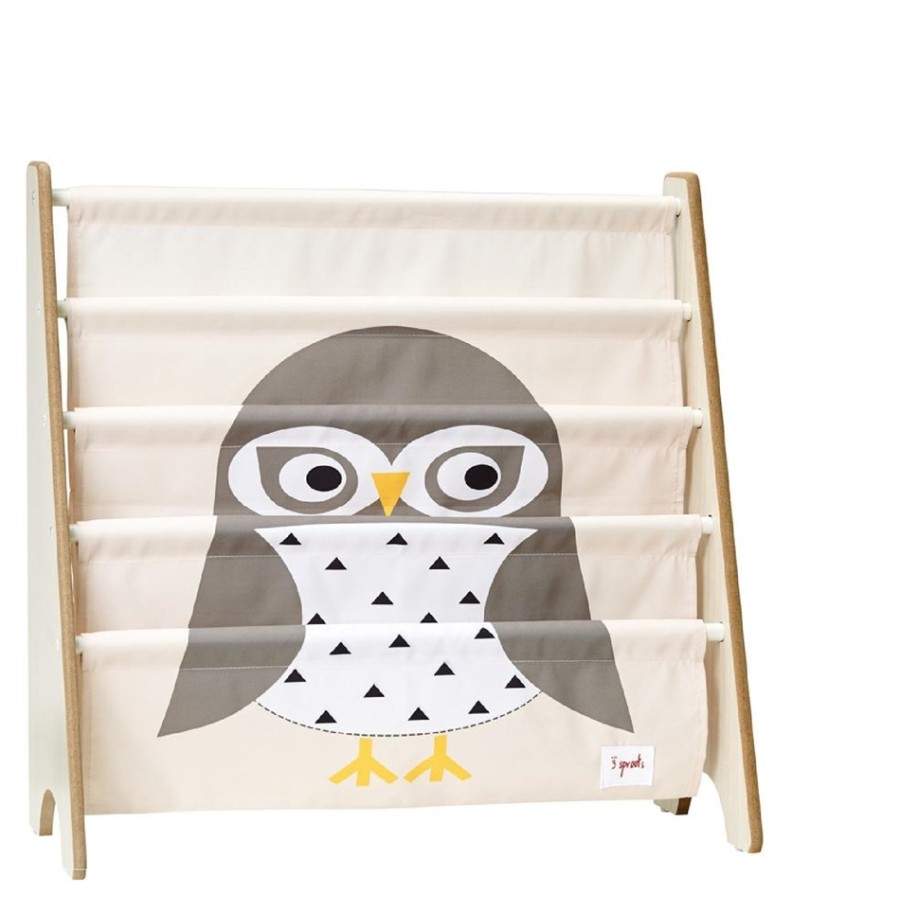 3 sprouts Book Rack - παιδικός οργανωτής βιβλίων  OWL 0317-IRKOWL