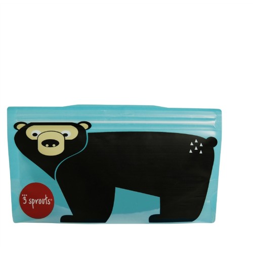 3 Sprouts θήκες για σνακ - Σετ 2 τεμαχίων -BEAR (0907-ISNBEA)