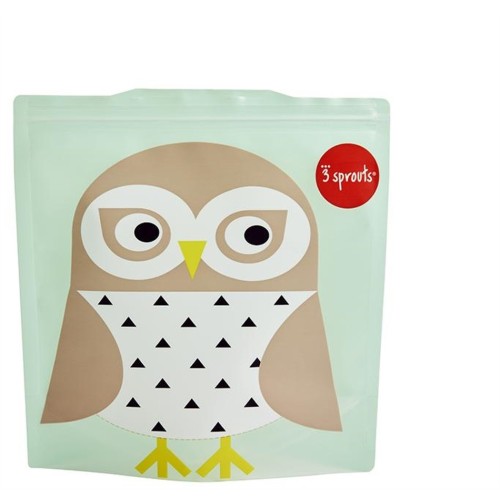 3 Sprouts θήκες για σάντουιτς - Σετ 2 Τεμαχίων -sandwich bag OWL (0907-ISWOWL)