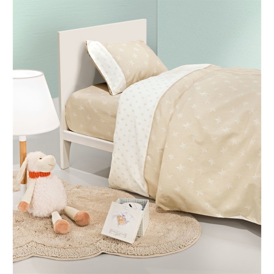 Σετ σεντόνια Heaven Natural 3τεμ 100% βαμβάκι 165X250 Guy Laroche